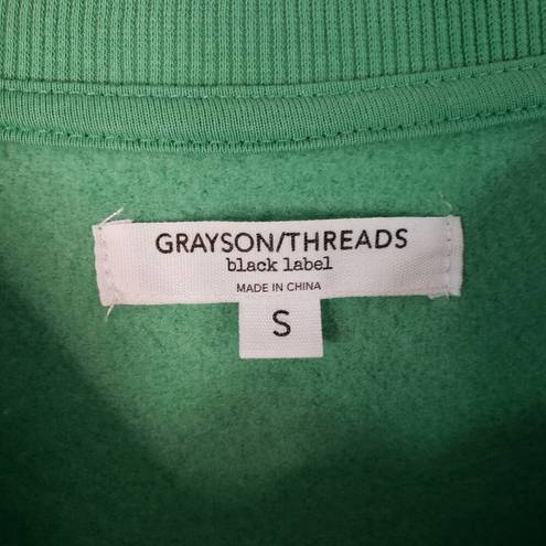 Grayson Threads  Sweatshirt Womens Size S Kelly Green Malibu Tennis Club Graphic