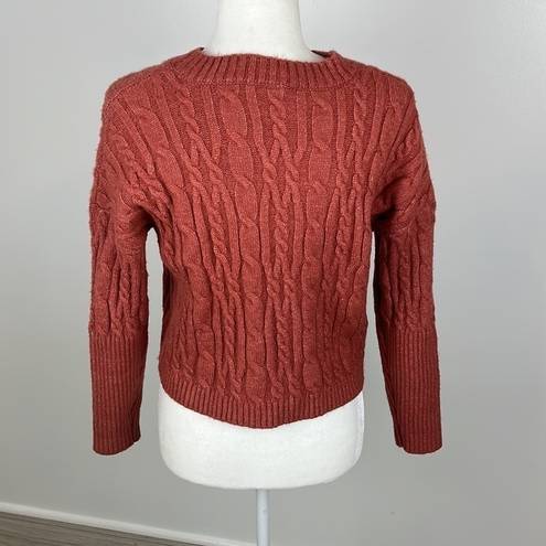 The Moon  & Madison Cable Knit Cropped Sweater Size XS