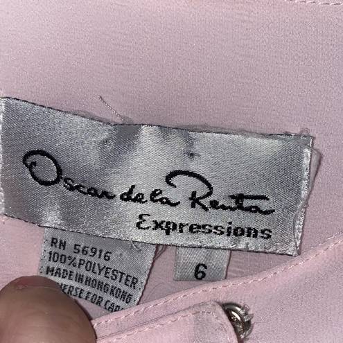 Oscar de la Renta  Expressions Pink Button Down