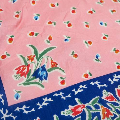 Givenchy Vintage  Paris Pink & Blue Floral Scarf Wraps