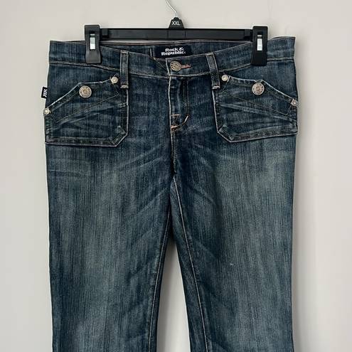 Rock & Republic  Women’s Low Rise Dark Denim jeans, size 27 ⬛️