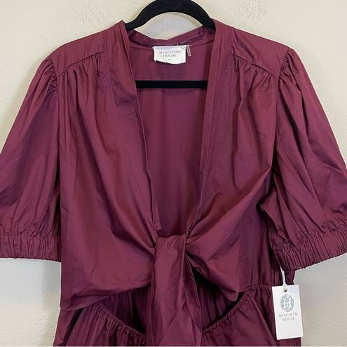 Tuckernuck  Hyacinth House Burgundy Piper Tie Front Blouse NWT Size XXL