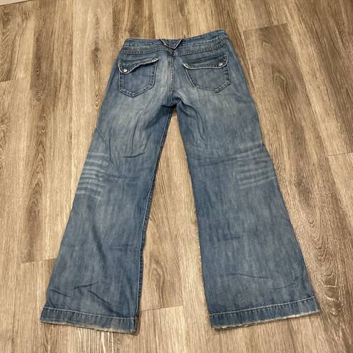 DKNY vintage 2000s trouser jeans low mid rise bootcut hip huggers 6 regular