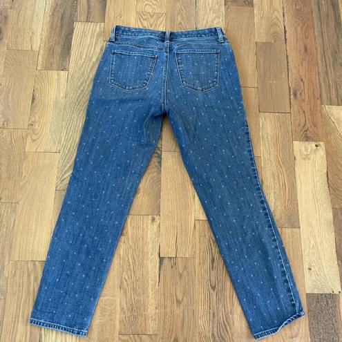 Talbots  Flawless Slim Ankle Fit Tulip print Blue Jeans Size 4