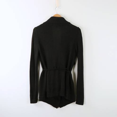 Vince  Wool Cashmere Tie Waist Drape Cardigan Sweater