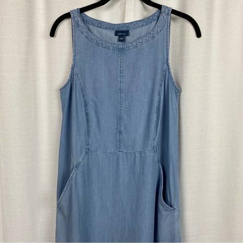 J.Jill  Chambray Tencel Lyocell Seamed Maxi Dress Sz.XS