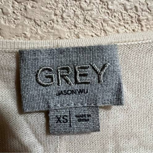 Jason Wu GREY  cream lightweight wool short sleeve tee shirt XS