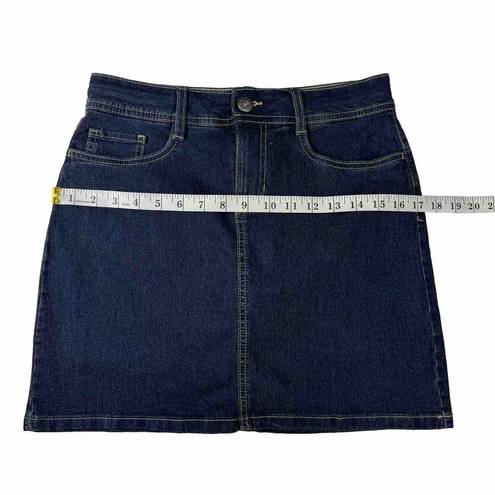 St. John’s Bay  Blue Denim Skort Skirt Dark Wash Size 2