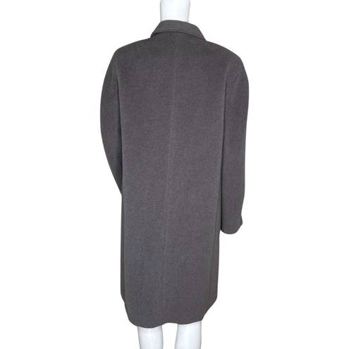 Hilary Radley  Coat Womens 4 Gray Alpaca Wool Pea Coat Neutral Minimalist Preppy