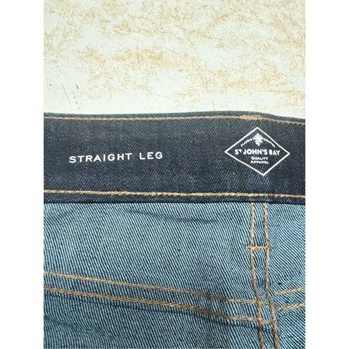 St. John’s Bay  Womans Straight Leg Stretch  Jeans Sz 12 **