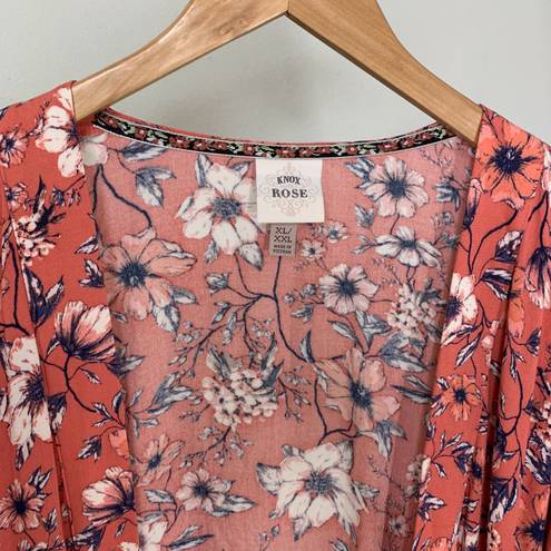 Knox Rose Floral Pink Kimono Size XL / XXL