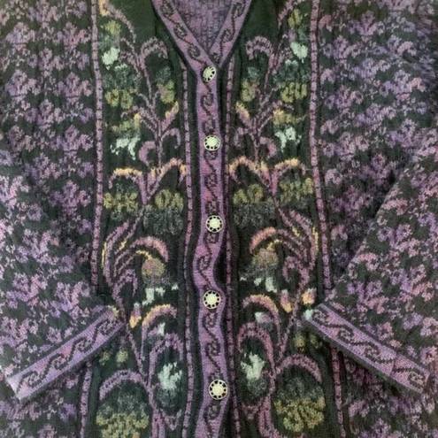 Cherry LA Vintage, Liberty Floral, Tapestry Style wool cardigan, retro, Size M