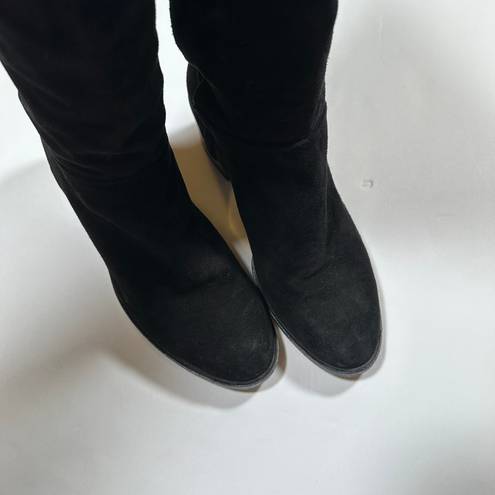 Rag and Bone  Ashby Genuine Suede Over The Knee Block High Heel Boots Shoes Black 