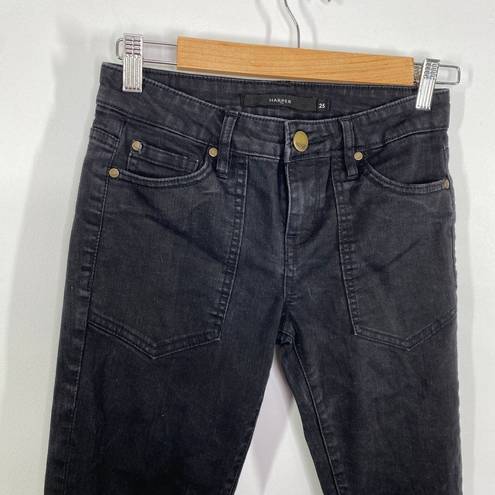 Harper  Black Cotton Blend Denim Skinny Jeans Women's Size 25