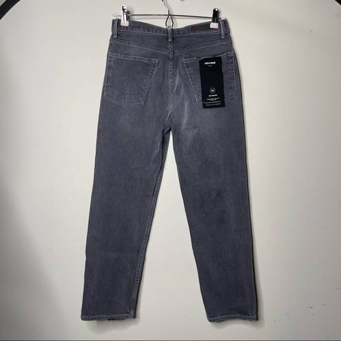 GRLFRND  The Helena washed Grey High-Rise Straight-Leg Jeans size 26