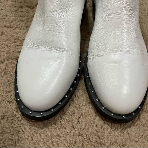 Rebecca Minkoff  Sabeen Women's White Leather Boots Size 7  Msrp 188$