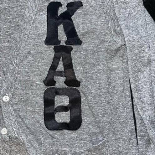 Kappa KAØ  Alpha Theta Grey Cardigan sorority Sweater Size S