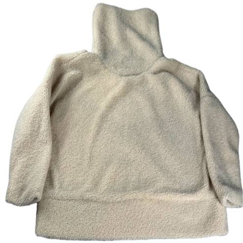 Tuckernuck  Rollins Funnel Neck Pullover Cream Teddy Fleece Sherpa Womens XS