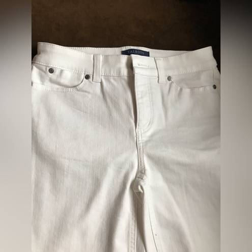 Talbots Chicos Straight Leg White Simply Flattering 5 Pockets Jeans Size 2P