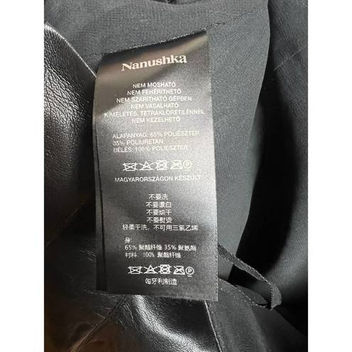 Nanushka Vegan Black Leather Skirt Sz. S