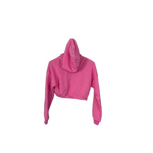 Naked Wardrobe  Pink Crop Hoodie - Size Small NWOT