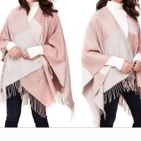 SOIA & KYO New  Blush Pink And Ivory‎ Scarf/Wrap/Shawl With Fringe OS #941