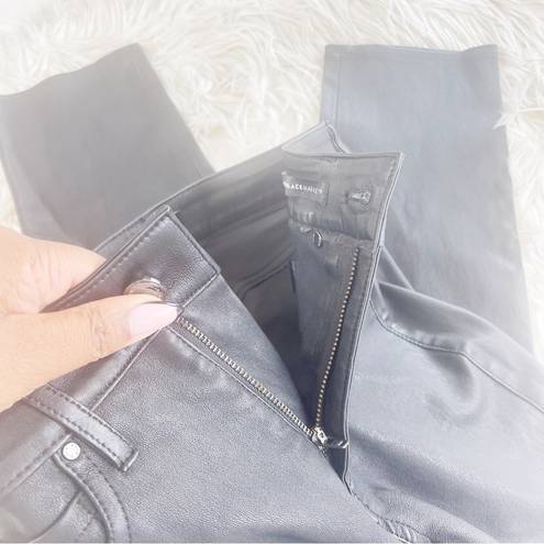 White House | Black Market  WHBM Genuine Black Leather Slim Ankle Pants Size 00