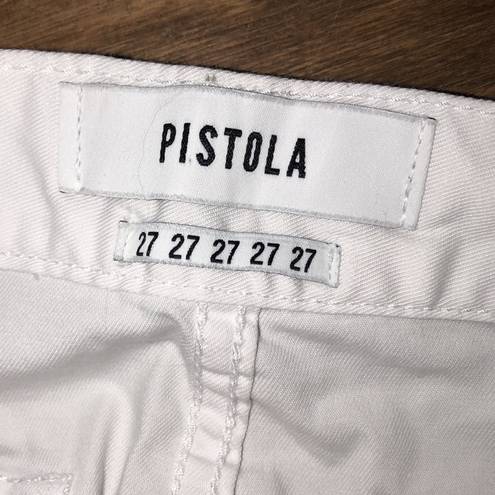 Pistola  size 27 white wide leg cotton crop pants