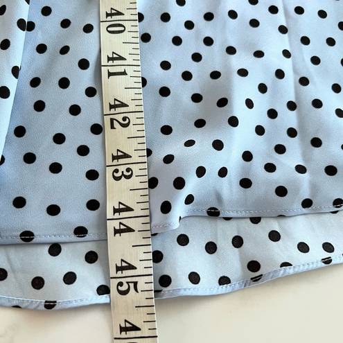 Ted Baker  MABBEL DOTTY PEPLUM Polka Dot DRESS, BLUE/BLACK DOT size 0/US 2