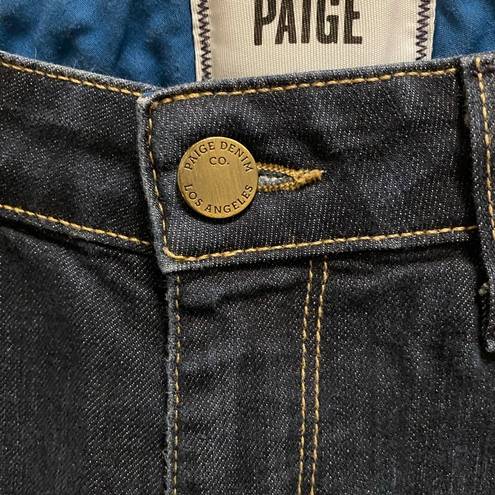 Paige  Skyline Blue Dark Wash Bootcut Mid Rise Jeans Size 27 In Michelle