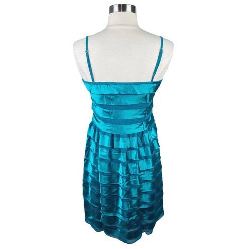 Lucy Paris  Dark Teal Tiered Ruffled Mini Dress