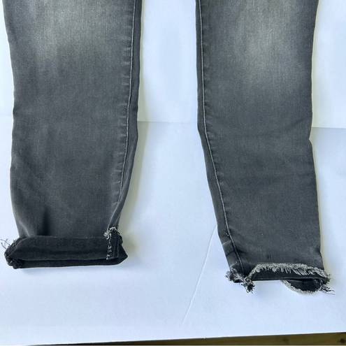 Good American  Good Legs Crop, distressed  stretch grey denim size 12/31