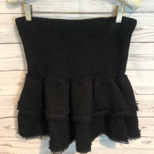 ZARA NWT  Heavy Mini Black Skirt