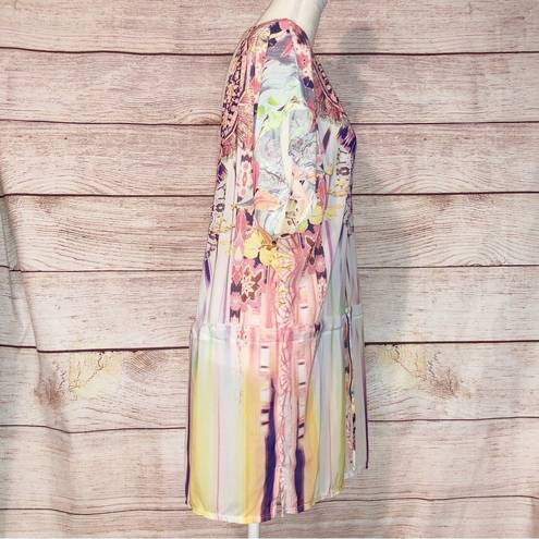 Calia by Carrie  Underwood Multicolor Pastel Kaftan Swimsuit Coverup Size S