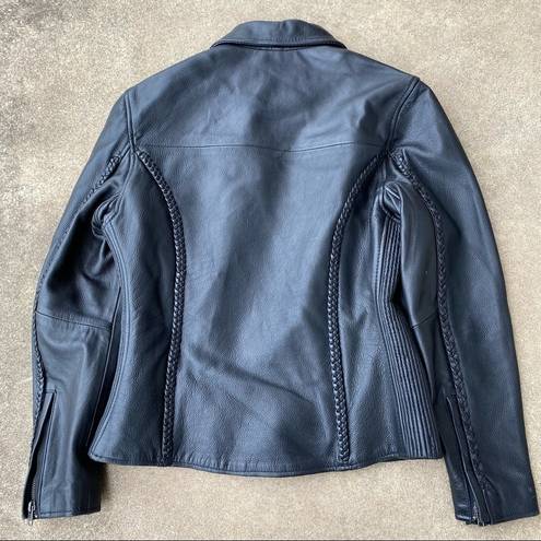 First Classics Braided Detail Leather Jacket