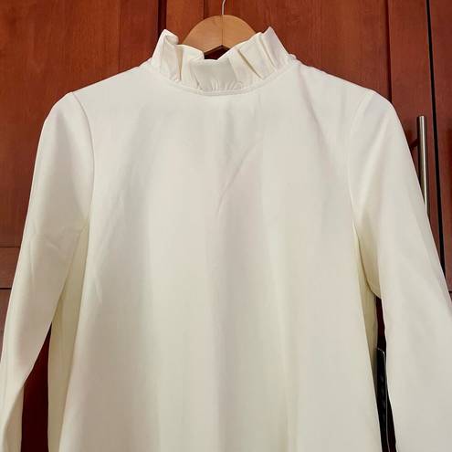 Tuckernuck  Daphne Dress Off White Stretch Crepe Bow Tie Size Medium NEW