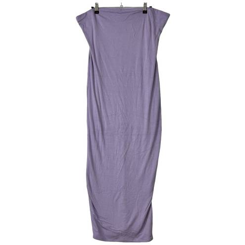 Naked Wardrobe Size 3X The NW Tube Dress Iris Purple Strapless Crepe Bodycon NEW