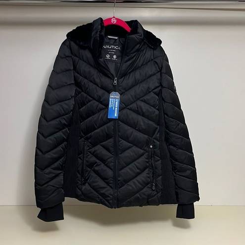 Nautica  SHORT PUFFER JACKET WITH REMOVABLE HOOD