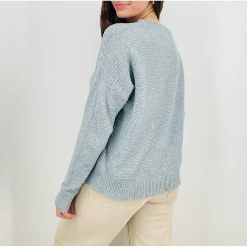 VERO MODA  sky blue ribbed crewneck sweater size s