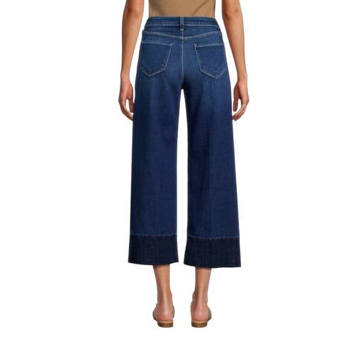 L'Agence  Whitney Mid Rise Wide Leg Cropped Jean Size 32