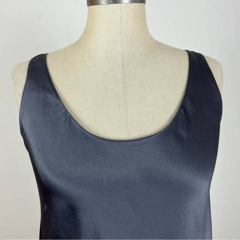 Vince  Gunmetal Grey Satin Tank Top