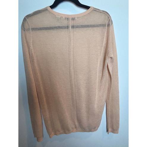 Maison Scotch  Sheer Peach Cover Up Long Sleeve Sweater Size 3 (medium 8)