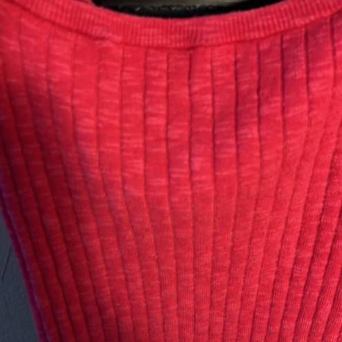 Pilcro  Anthropologie Ribbed Square-Neck Sweater Tank cross back sweater top NWOT