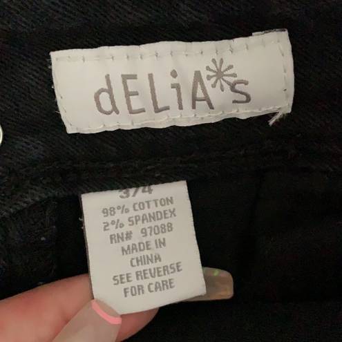 Delia's  black jean shorts 