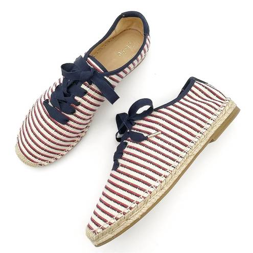 Joie NEW  Corston Espadrille Sneaker Navy Red Cream Gold Women’s 38.5 US 7.5-8