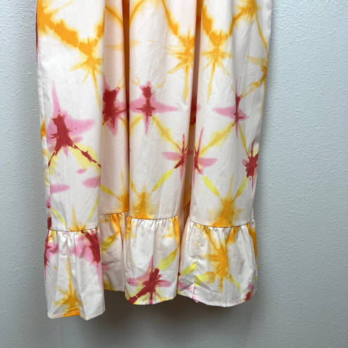 Rails  Midi Dress Size XL Rumi Tie Dye Smocked Viscose Cotton Blend Boho Lined