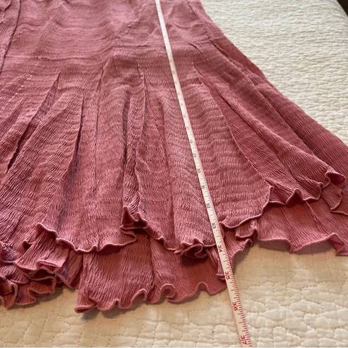 Roma Rossi  Pink Smocked Mermaid Maxi Skirt Medium