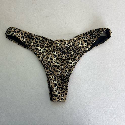 Relleciga  | leopard animal print cheeky bikini bottoms small