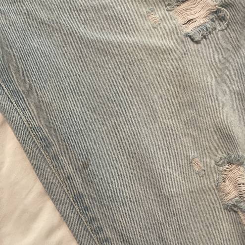 ZARA light wash distressed boyfriend jeans