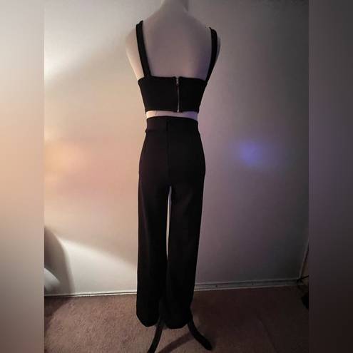 Naked Wardrobe black 2 piece set Sz S